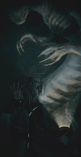 Midge's Descent 3, 2024, digital