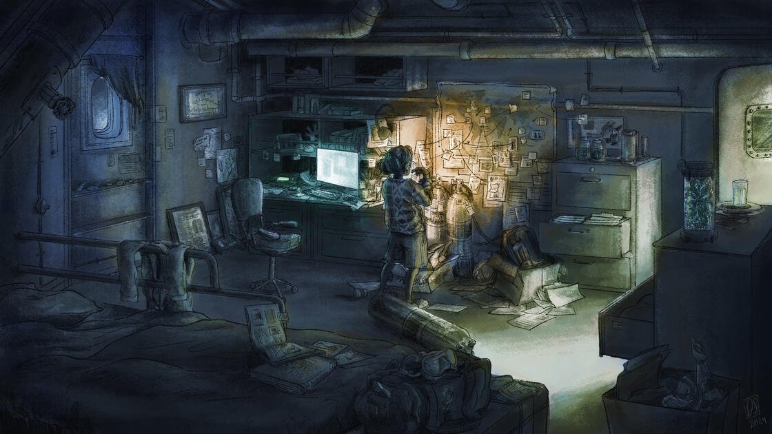 Dr. Murdock's Office, Original Story, 2024, digital
